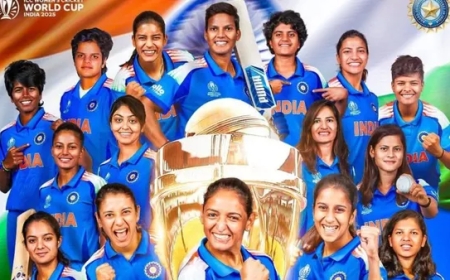 வரலாறு படைத்த இந்திய பெண்கள் – உலகக் கோப்பை கைப்பற்றினர்!”