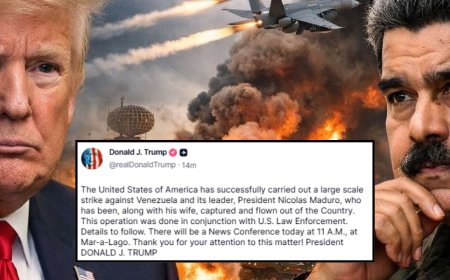 அமெரிக்கா, வெனிசுலா ஜனாதிபதி மதுரோ மற்றும் அவரது மனைவியை கைது ட்ரம்ப் அறிவிப்பு