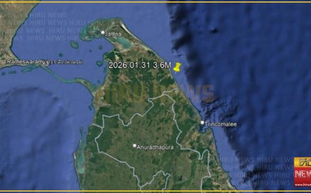திருகோணமலை கடற்கரைக்கு அப்பால் லேசான நிலநடுக்கம் பதிவு