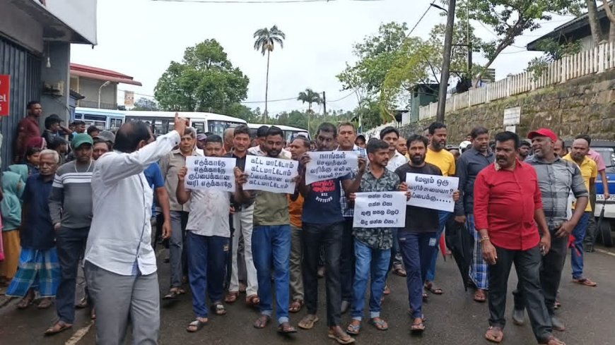 கழிவு வரிக்கு எதிராக பொகவந்தலாவ நகரில் போராட்டம்!